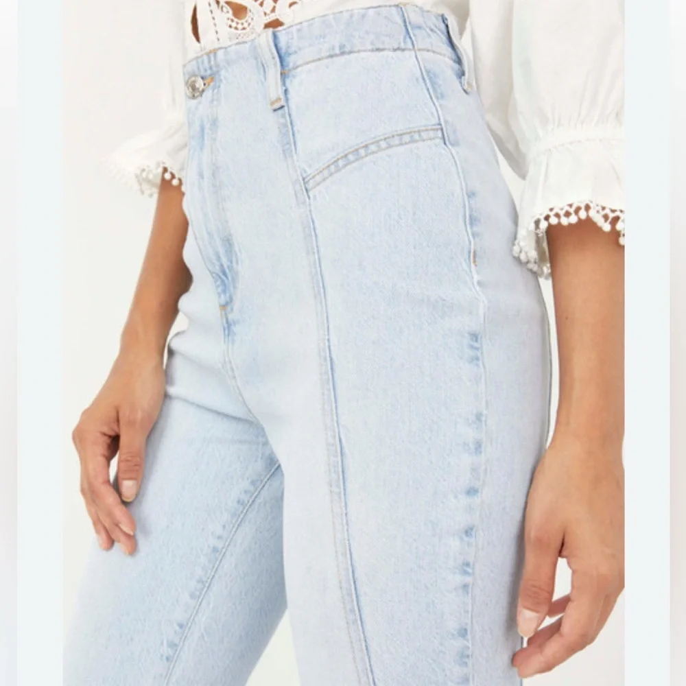 We the Free People Florence Flare High Rise light indigo Jeans size 27 - Picture 2 of 11